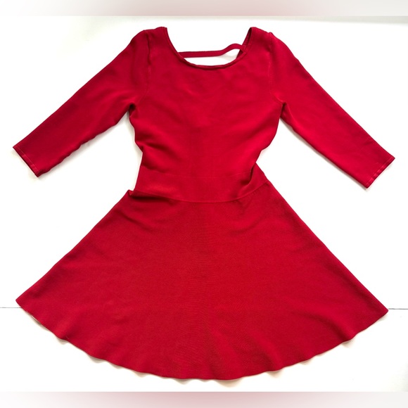 Guess Dresses & Skirts - Guess Fit and Flare Dress Red 3/4 Sleeve Size M